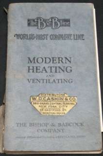BISHOP & BABCOCK HEATING & VENTILATING MANUAL BOOK 1930  