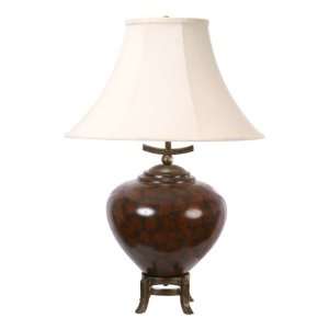  29.75 inch Ceramic with Bronze Metal Base Table Lamp and 
