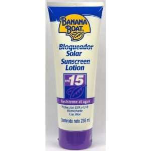 Banana Boat Sunscreen Lotion SPF 15, 8 Oz / 236 Ml (Pack of 3)