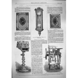  1862 CLOCK GRUNER PRESSING MACHINE STEREOSCOPE ALBUM