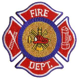  2.5 Red Blue Fire Department Seal Symbol Logo Patch 