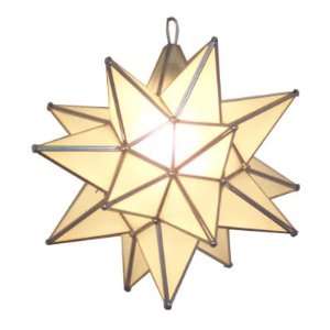 Moravian Star 14.5 Frosted Glass Pendant Lamp Light   Even