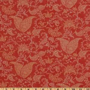  44 Wide Moda Gypsy Rose Fleur Persimmon Fabric By The 