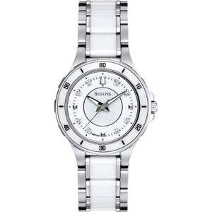 Bulova 98P124 Ladies Amboise White Steel Watch RRP £365  