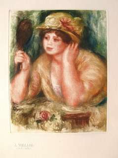 Renoir LE FEMME AU MIRROIR Ambroise Vollard Etching  