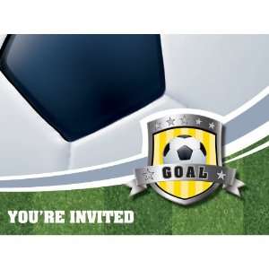   Soccer Party Gatefold Invitations Team Sports 8 Per Pack Toys & Games