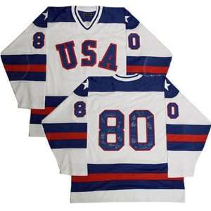  Autographed 1980 USA Olympic Hockey Team Jersey   Sports 