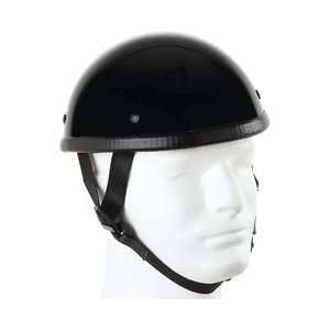 New Skull Cap Novelty Hat Large Gloss Black Exterior Interior Lining 