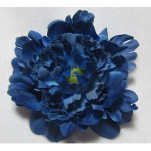  Blue Peony Flower Hair Clip and Pin 