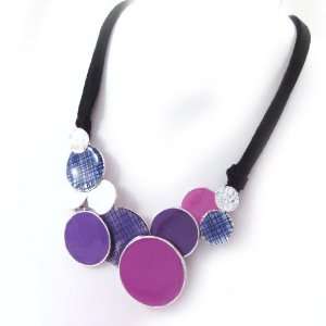  Necklace of french touch Arlequin purple. Jewelry