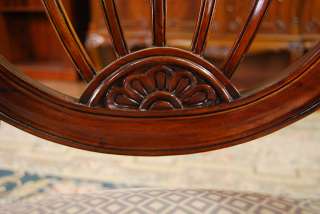 Description Top quality, hand carved solid mahogany shield chairs 