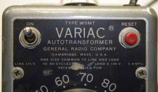 General Radio Variac Autotransformer W5MT ++  