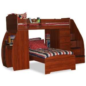   Twin over Twin with Desk Chest and Stairs Bunk Bed