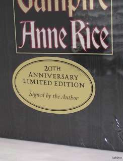   with the Vampire   SIGNED Anne Rice   Limited Edition   Anniversary