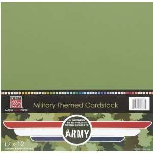    Bazzill Military Multi Pack 12X12 16/Pkg Army