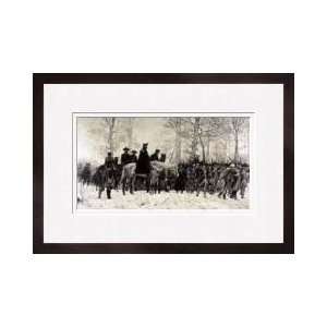  Washington Reviewing His Troops At Valley Forge Framed 