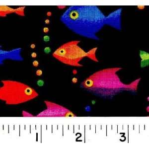  4445 Wide Multi Fish Fabric By The Yard Arts, Crafts & Sewing