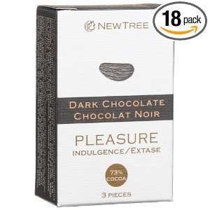 NEWTREE Pleasure 73% Cocoa, Pure Dark Chocolate (3 Piece), 0.95 Ounce 
