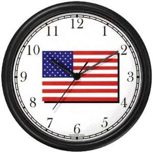 US Flag Americana Wall Clock by WatchBuddy Timepieces (Hunter Green 