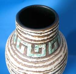 Fine 20.5 German Amphora Mid Century Art Pottery Vase FIX  