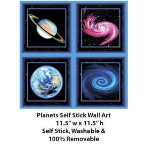   Steves Color Collection Boys Planets Self Stick Wall Art BC1580126
