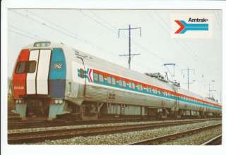 This postcard shows the Amtrak Metroliner train. The train traveled 