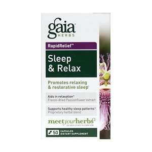  Sleep and Relax   50 caps,(Gaia Herbs) Health & Personal 