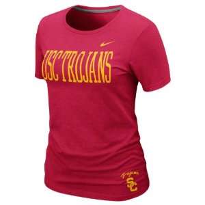 USC Trojans Womens Nike Crimson Heather Seasonal Graphic T Shirt