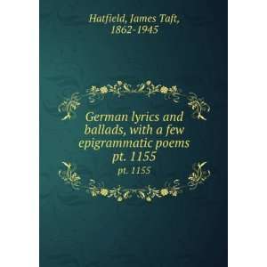   poems. pt. 1155 (9785876232915) James Taft, 1862 1945 Hatfield Books