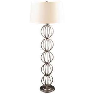  Hayley Satin Nickel Stacked Globes Floor Lamp