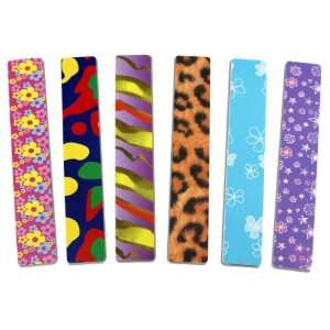  6pc Jumbo Nail File Board Set   7 x 28mm   2 Sided   Fun 