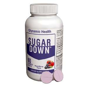  SUGARDOWN Chewable Tablets 60 Count Mixed Berry Health 
