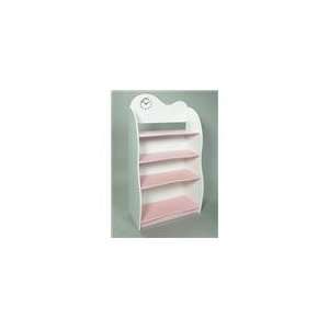  Scalloped Back Kids Bookcase with Clock   Pink   by 