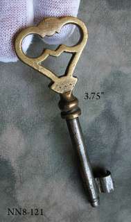 Very Fine Genuine Antique Old Victorian Brass Top Skeleton Key From LG 