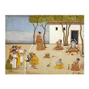   Nobles Offering Gifts To A Group Of Ascetics Giclee