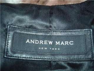 Best ANDREW MARC~REAL SHEARED RABBIT LEOPARD FUR~Large Coat Collar 