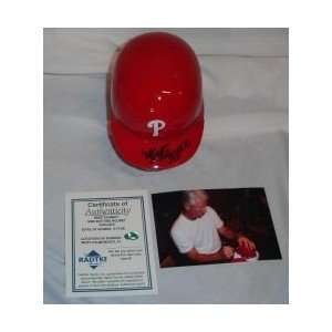  Mike Schmidt Signed Phillies Mini Batting Helmet Sports 