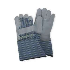  Condor 4TJX2 Leather Palm Glove, Cow Split, Gray, XL, PR 