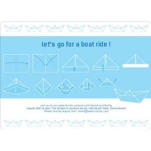  Origami Boat Party Invitations