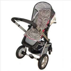   Couture Luxury Plush Reversible Stroller Liners in Zebra and Red Baby