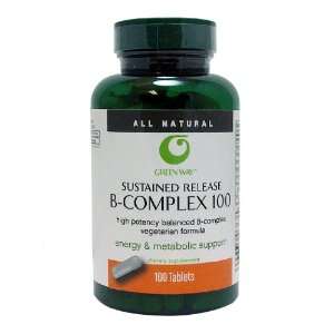  Sustained Release B Complex 100 100 Tablets Health 