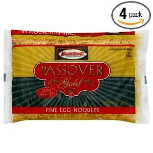 Manischewitz Noodles, Gold Fine, Passover, 12 ounces (Pack of 4)