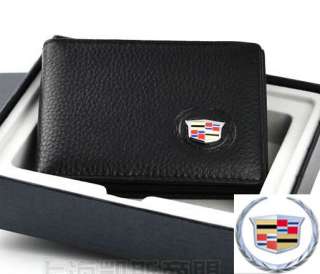 Cadillac Car oxhide driving license Credit Card Bag wallet Gift 