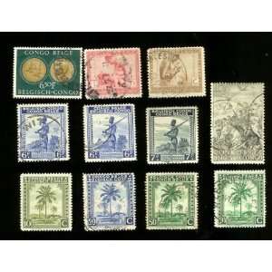  Lot of Congo (11) Astd Stamps 