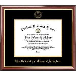 University of Texas at Arlington Mavericks   Embossed Seal   Mahogany 