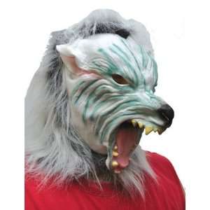 Morris Costumes Silver Wolf W/ Hair Mask Most Realistic 