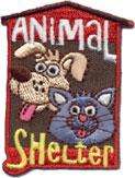 Girl Boy Cub ANIMAL SHELTER Red Fun Patches Crests Badges SCOUT GUIDES 