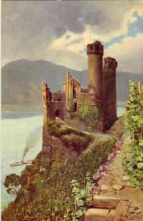 GERMANY RUINE EHRENFELS BEI BINGEN H. HOFFMAN ORIGINAL  