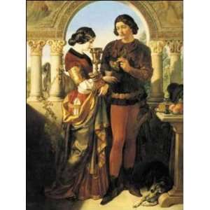  The Loving Cup by Daniel R.A. Maclise 9.75X7.90. Art 