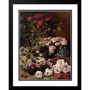   28x36 Framed and Double Matted Spring Flowers